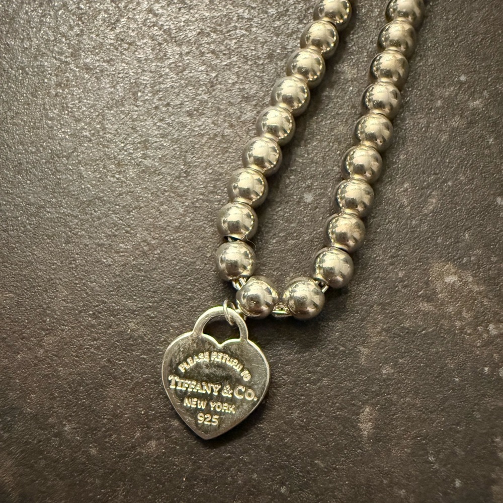 Return to Tiffany® Pink Heart Tag Bead Bracelet